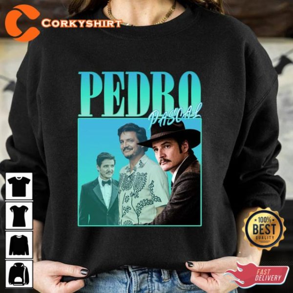 Pedro Pascal Actor 90s Narco Pedro Pascal TLOU Fans Gift T-Shirt