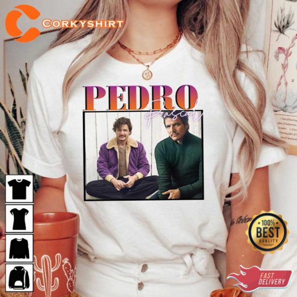 Pedro Pascal Signatures Actor Pedro Pascal Fans Gift Tribute T-Shirt