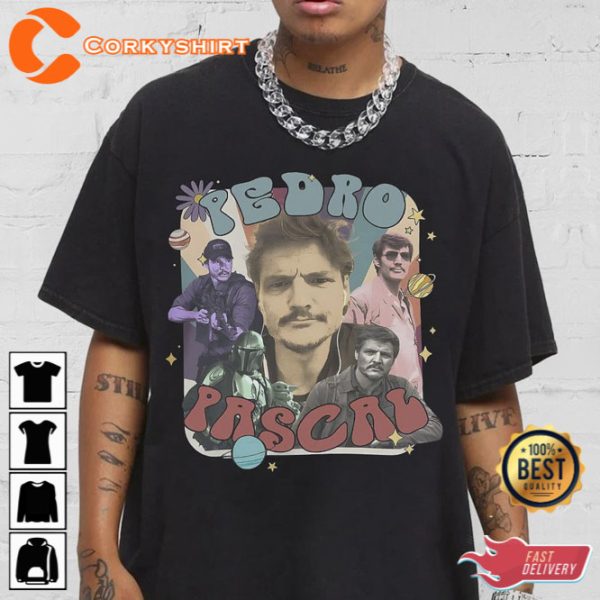 Pedro Pascal Vintage 90s Retro Gift For Fans Unisex T-Shirt