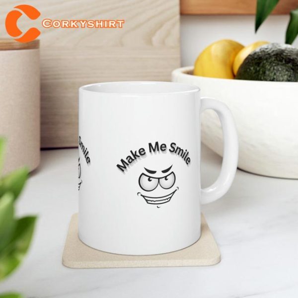 Perfect Gift Make Me Smile Happy Vibes Ceramic Coffee Mug