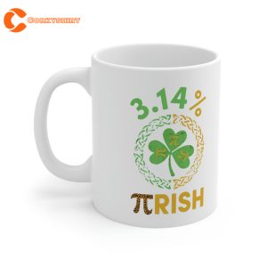 Pi Day St Patricks 3.14 Irish Funny Pirish Math Teacher Mug 1