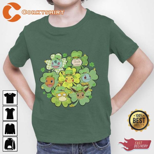 Pikachu And Friends St Patrick’s Day Shirt