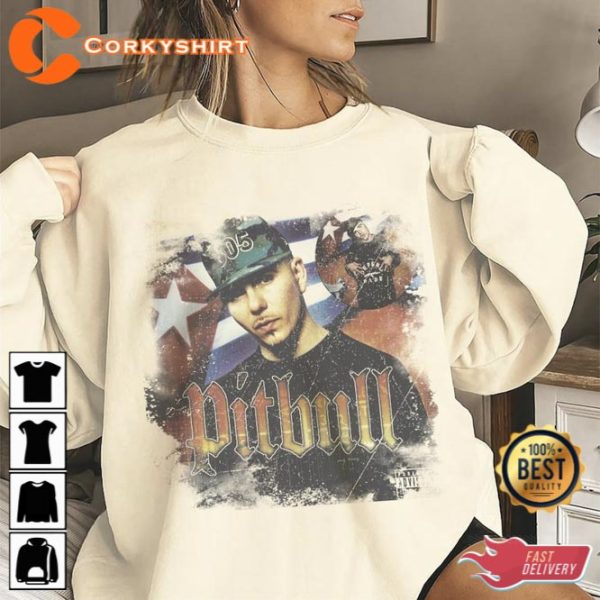 Pitbull Rapper Streetwear Gifts Shirt Hip Hop 90s