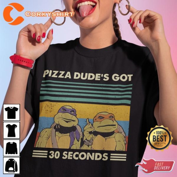 Pizza Dude’s Got 30 Seconds Vintage Cosmic Style T-Shirt