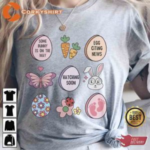 Pregnancy Baby Reveal Funny Easter Shirts