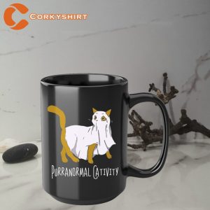 Purranormal Cativity Cute Spooky Funny Cat Halloween Coffee Mug