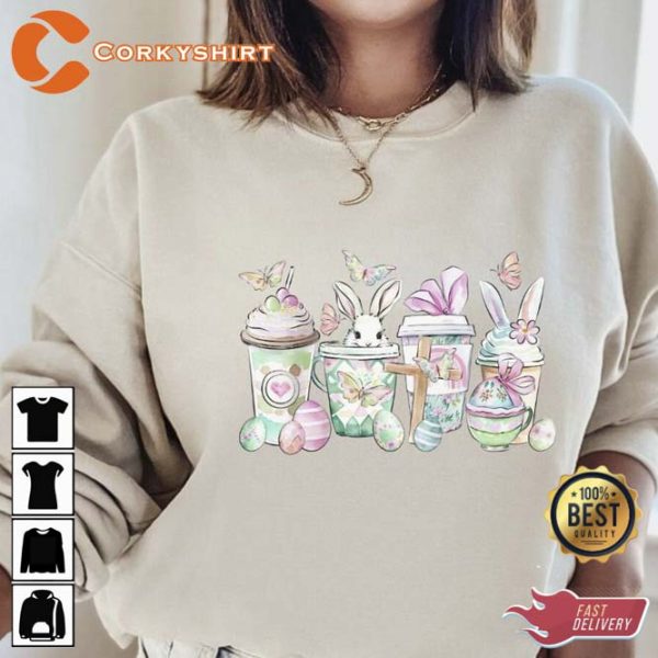 Rabbit Coffe Love Easter Shirts