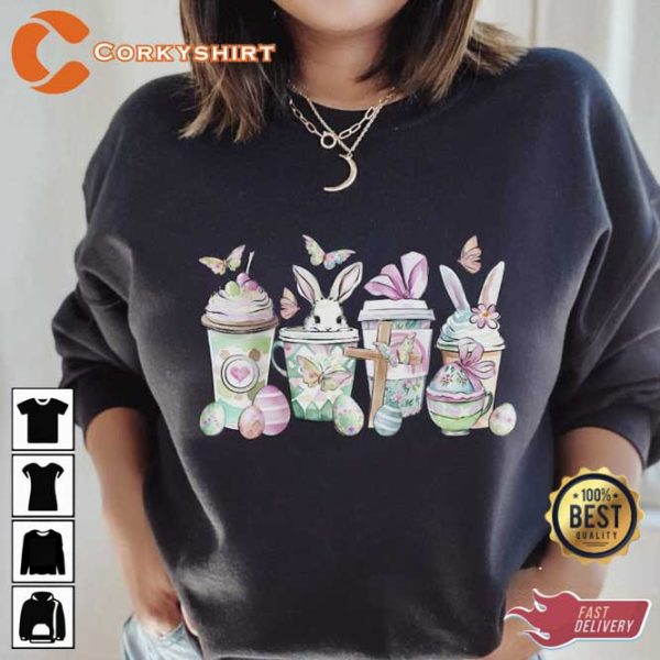 Rabbit Coffe Love Easter Shirts