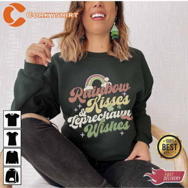 Rainbow Kisses and Leprechaun Wishes Sweatshirt