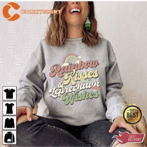 Rainbow Kisses and Leprechaun Wishes Sweatshirt