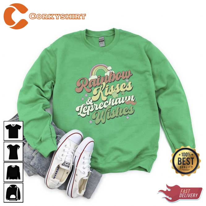 Rainbow Kisses and Leprechaun Wishes Sweatshirt