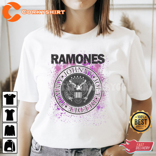 Ramones Johnny Joey Deedee Tommy Pink Splash Unisex T-Shirt