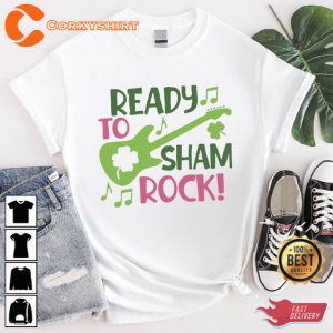 Ready To Sham Rock St Patricks Day Music Lover T-Shirt
