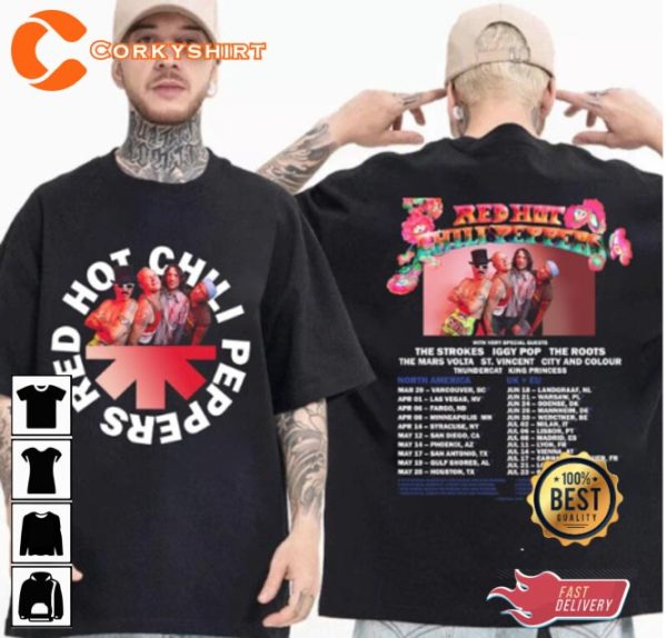 Red Hot Chili Peppers 2023 Tour Date Music Concert Fan GIft T-Shirt