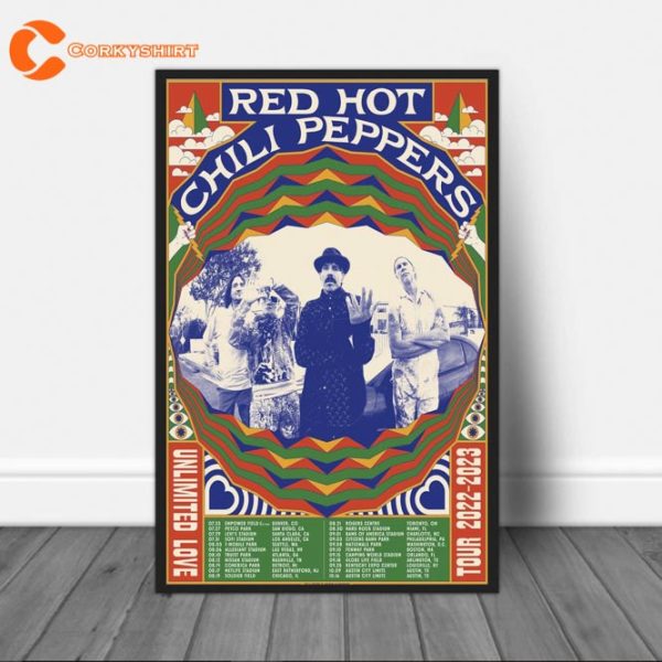 Red Hot Chili Peppers 2023 World Tour Poster