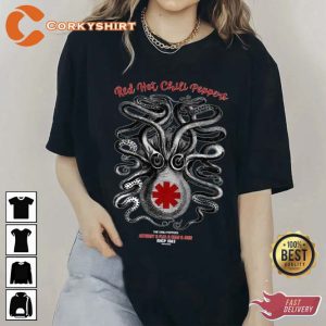 Red Hot Chili Peppers Octopus Concert Tour 2023 T-shirt2