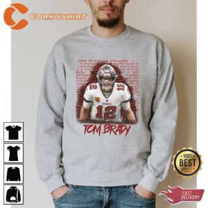 Red Text Style Tom Brady Football Player Unisex Sweatshirt