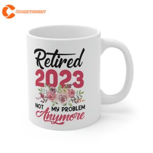 Retired 2023 Cute Pink Funny Retirement Gifts For Women 2023 Mug