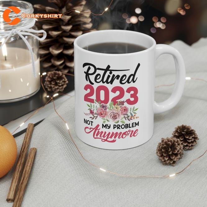 Retired 2023 Cute Pink Funny Retirement Gifts For Women 2023 Mug