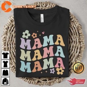 Retro Floral Mama Shirt Mothers Day 2