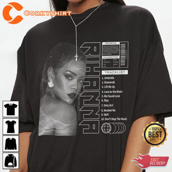 Rihanna Tracklist Song Vintage Unisex Shirt