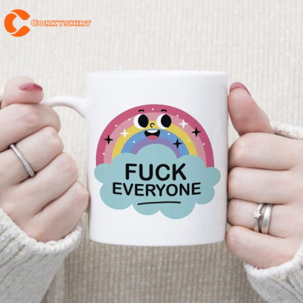 Rude Offensive Joke Rainbow Funny Coffee Mug