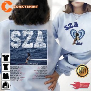 SZA SOS 2 Sided Vintage Full Tracklist Shirt Fan Gift