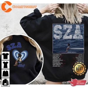 SZA SOS 2 Sided Vintage Full Tracklist Shirt Fan Gift 2