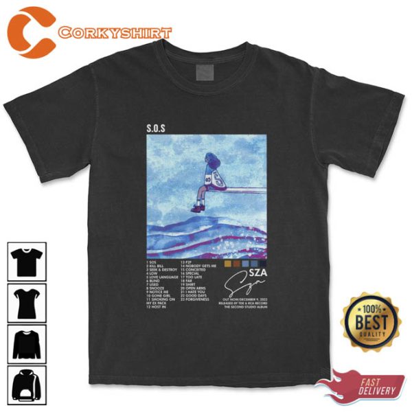 SZA SOS Album Track List T-shirt