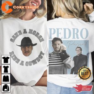 Save a Horse Ride A Cowboy Pedro Pascal 2 Side Shirt Gift for Fan 4