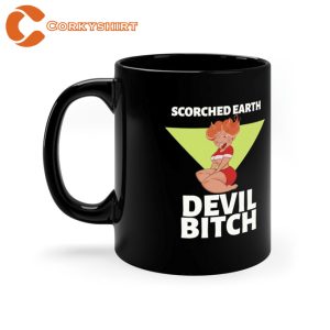 Scorched Earth Devil Bitch Black Mug Behavior3