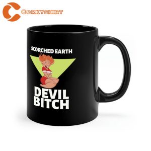 Scorched Earth Devil Bitch Black Mug Behavior4