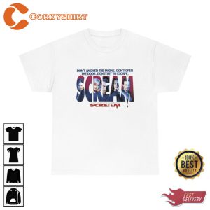 Scream Spooky Movie Don't Try To Escape Vintage Unisex T-Shirt (1)