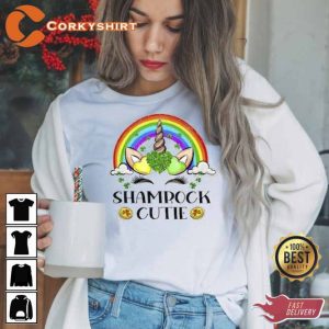 Shamrock Rainbow Women's Green T-shirt (3)