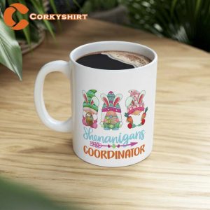 Shenanigans Coordinator Bunny Spring Gnome Happy Easter Day Mug