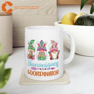 Shenanigans Coordinator Bunny Spring Gnome Happy Easter Day Mug