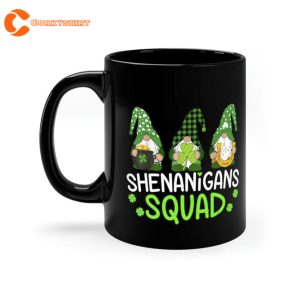 Shenanigans Squad Gnomes Shamrock Happy St Patricks Day Coffee Mug