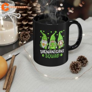 Shenanigans Squad St Patricks Day Gnomes Green Funny Coffee Mug