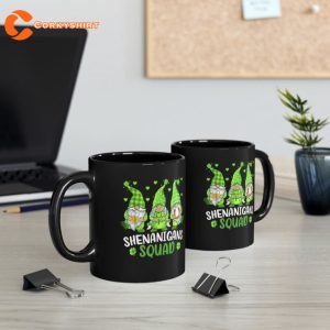 Shenanigans Squad St Patricks Day Gnomes Green Funny Coffee Mug