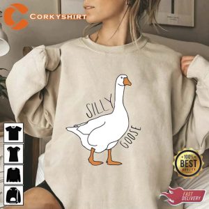 Silly Goose Cute Crewneck Sweatshirt1