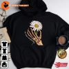 Skeleton Hand And Daisy No Rain No Flowers Unisex Crewneck Sweatshirt