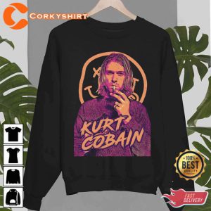 Smoking Kurt Kobain A Member Of Nirvana Unisex Sweatshirt