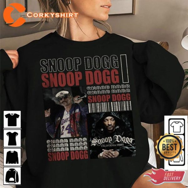 Snoop Dogg California Times Hip Hop 90s Style Rap Tee