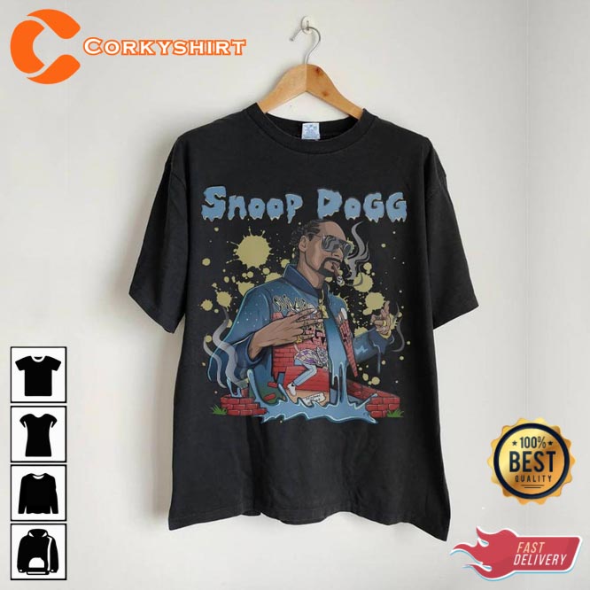 Snoop Dogg Streetwear Hip Hop 90s Comic Rap Graphic Tee - Corkyshirt