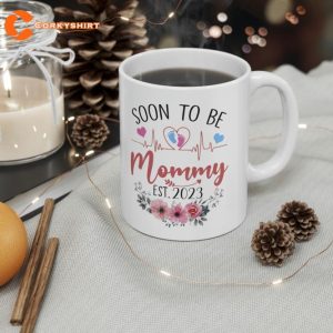 Soon To Be Mommy Est 2023 Pregnancy Announcement Floral Mug 4