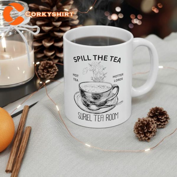 Spill The Tea Funny Best Friend Ceramic Mug
