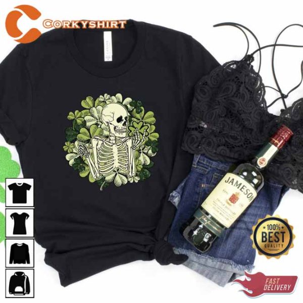 St Patrick’s Day Lucky Skeleton Shirt