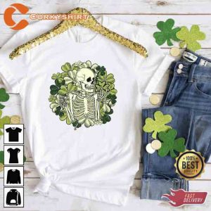 St Patrick's Day Lucky Skeleton Shirt (3)