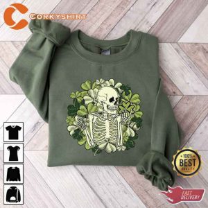 St Patrick's Day Lucky Skeleton Shirt (4)