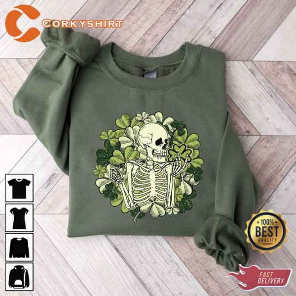 St Patrick’s Day Lucky Skeleton Shirt